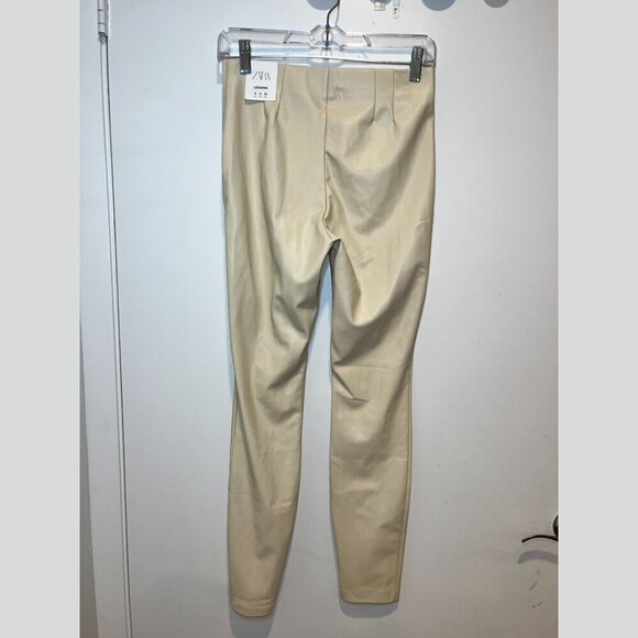 Zara Beige High-Waisted Leggings - Picture 6 of 13